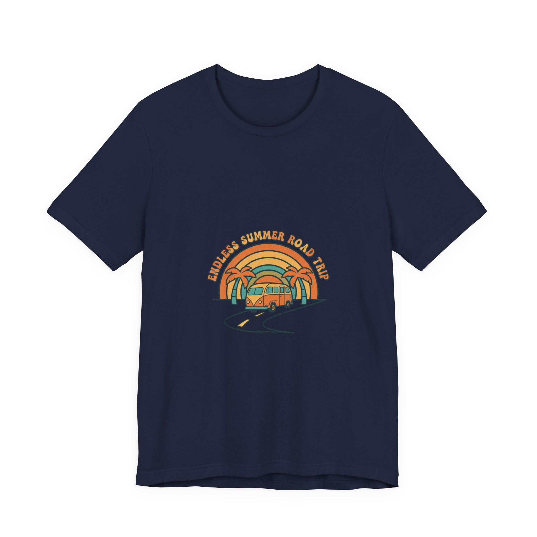 Retro Sunset Van Tee | 70s sunset shirt, vintage palm postcard design