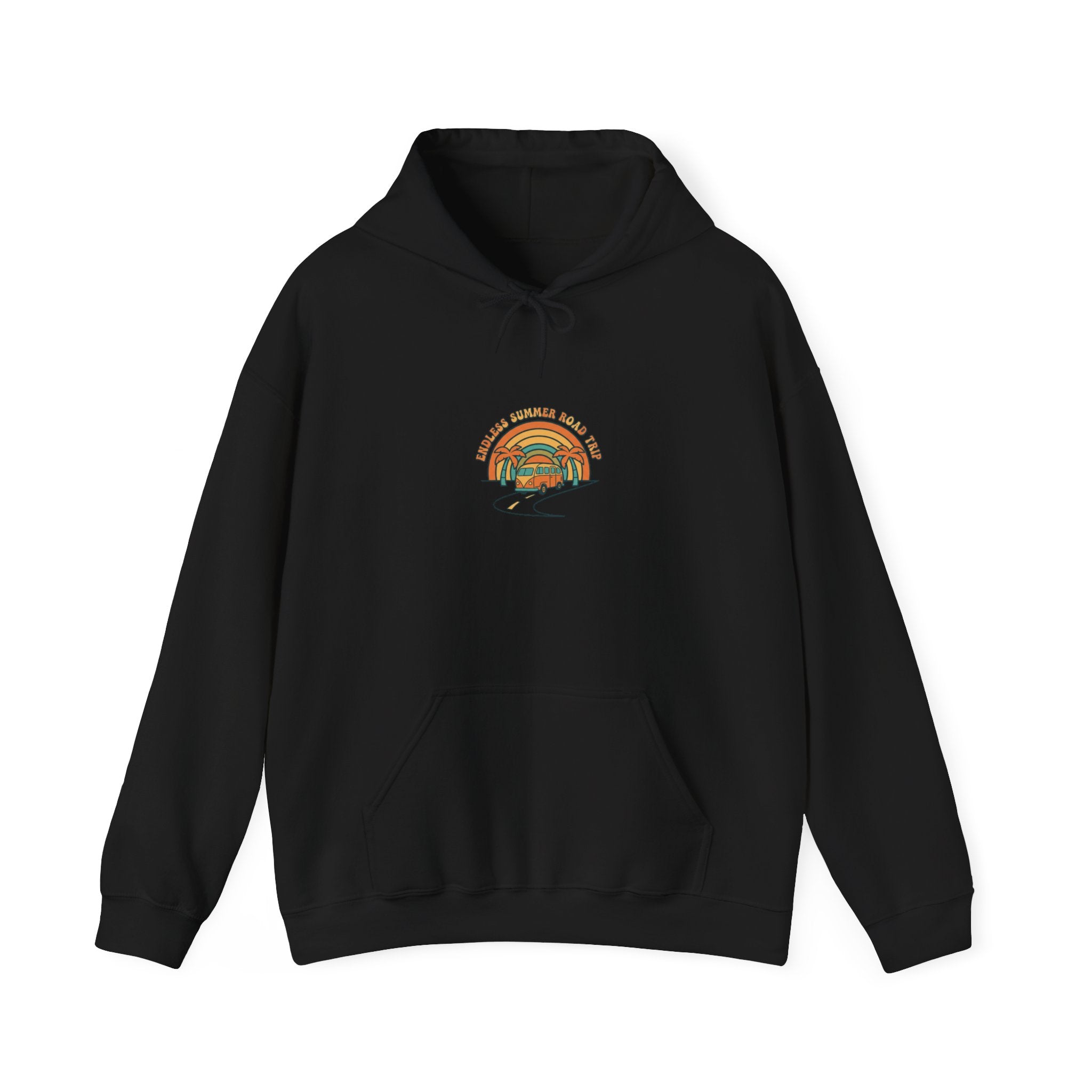 Retro 70s Sunset Palm Hoodie | Analog Sunshine Vintage Surf Graphic