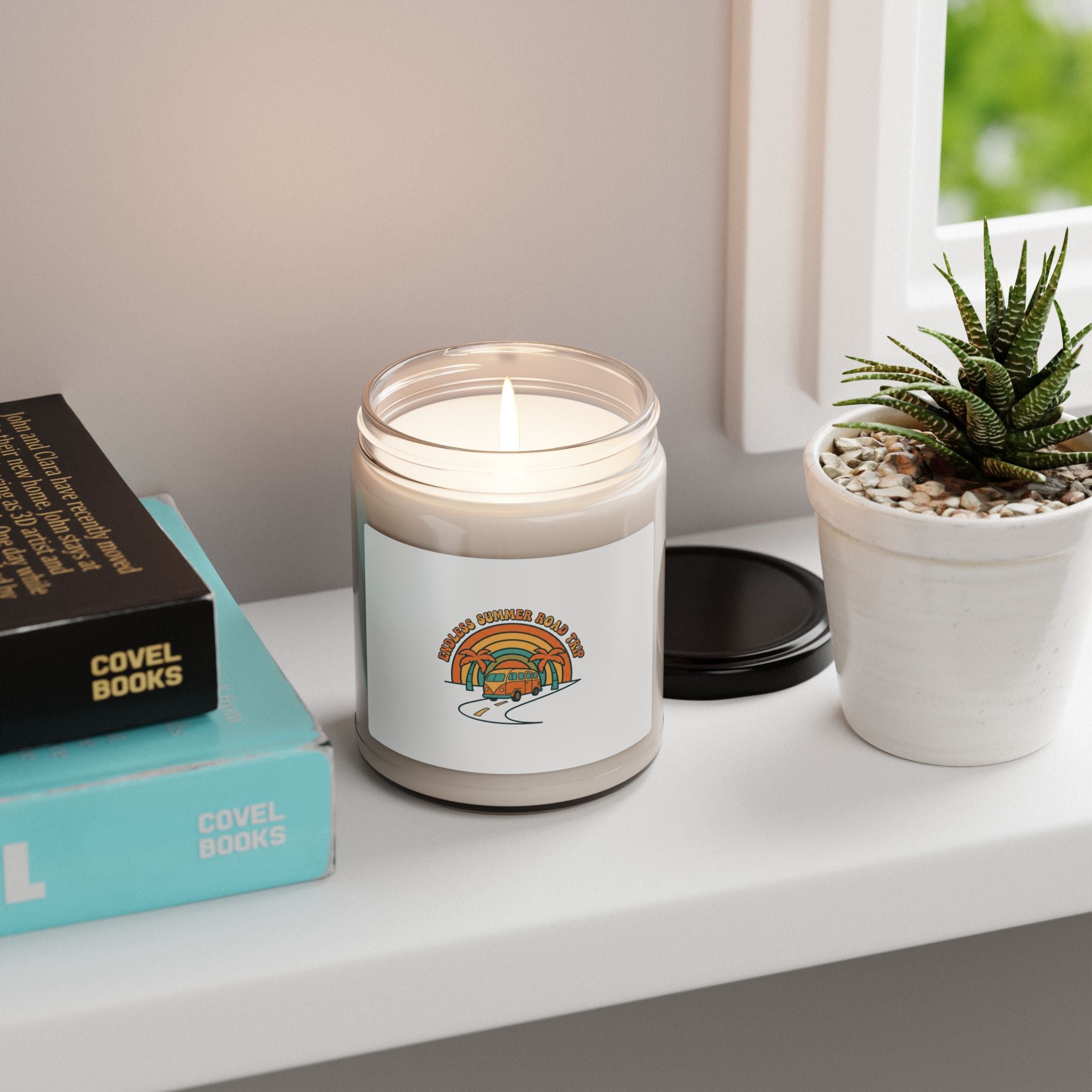 Vintage 70s Sunset Candle | Retro Palm Golden Hour Soy Candle
