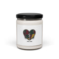 Plaid Patchwork Heart Candle, Soy Jar, Grunge Revival, 9oz