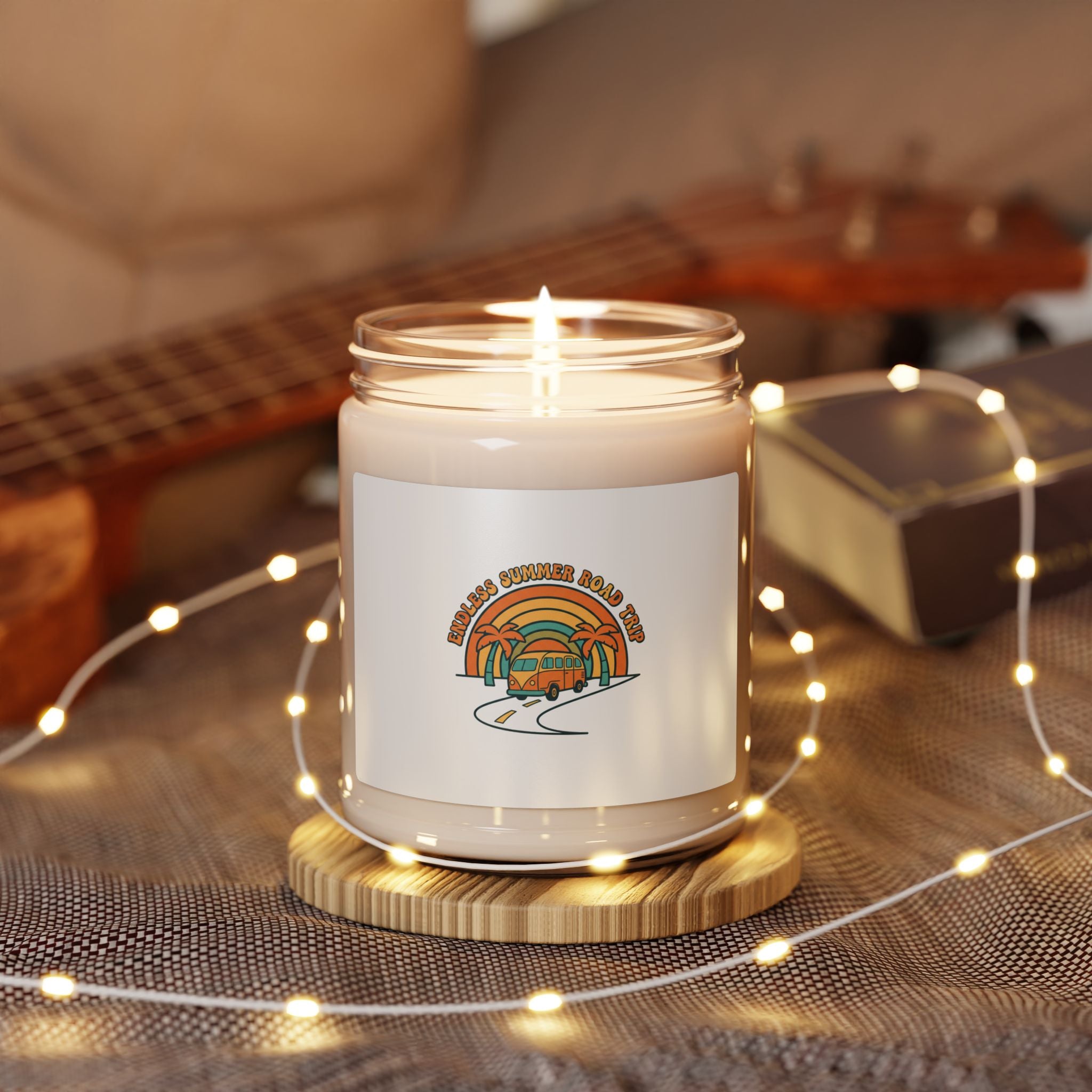 Vintage 70s Sunset Candle | Retro Palm Golden Hour Soy Candle