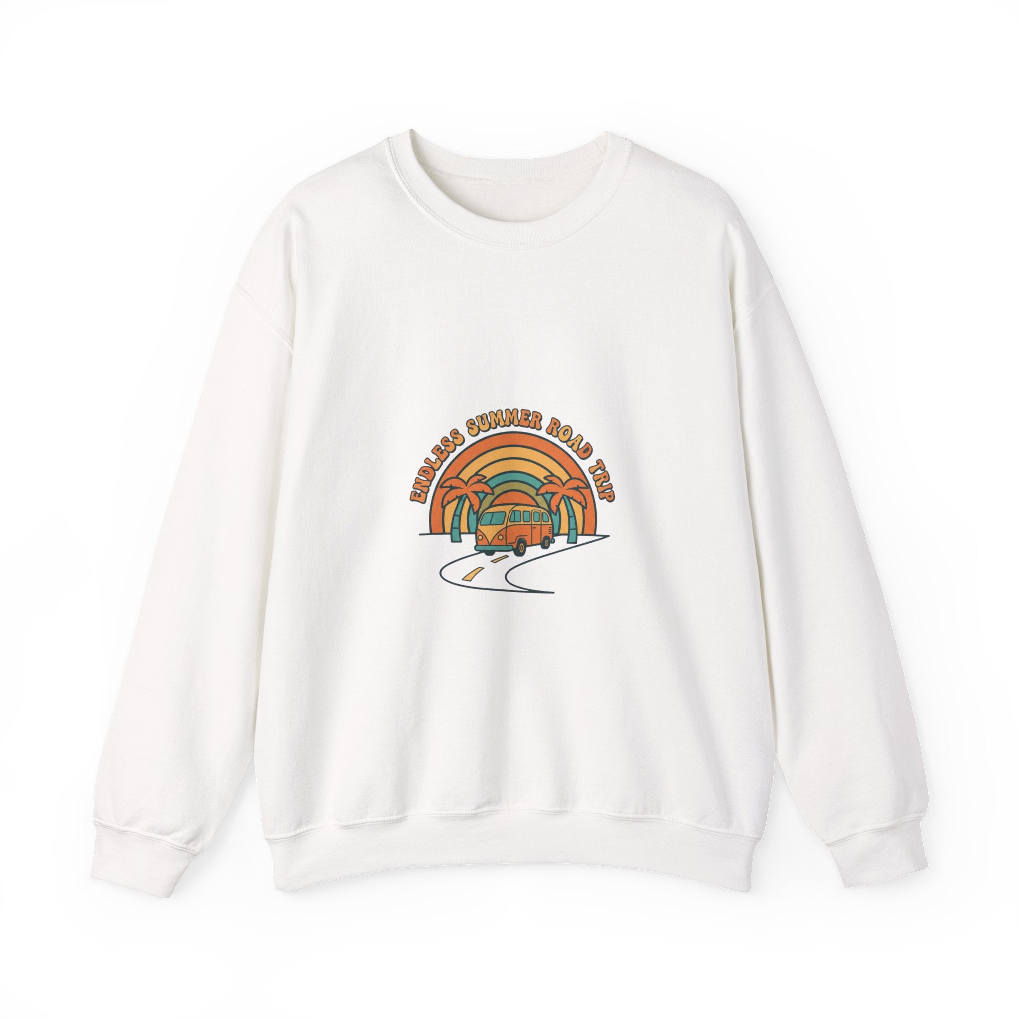 Vintage 70s Sunset Crewneck Sweatshirt | Retro Surf Palm Golden Hour