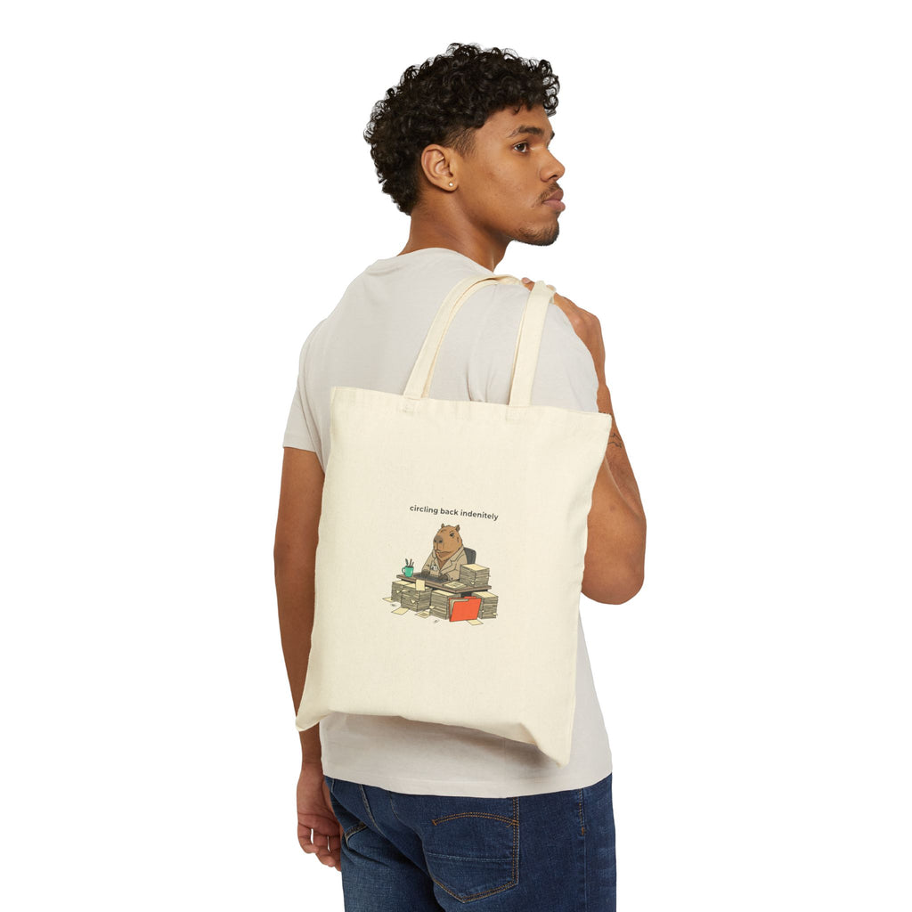 office raccoon illustration Tote | unhinged animal bureaucracy, deadpan office humor