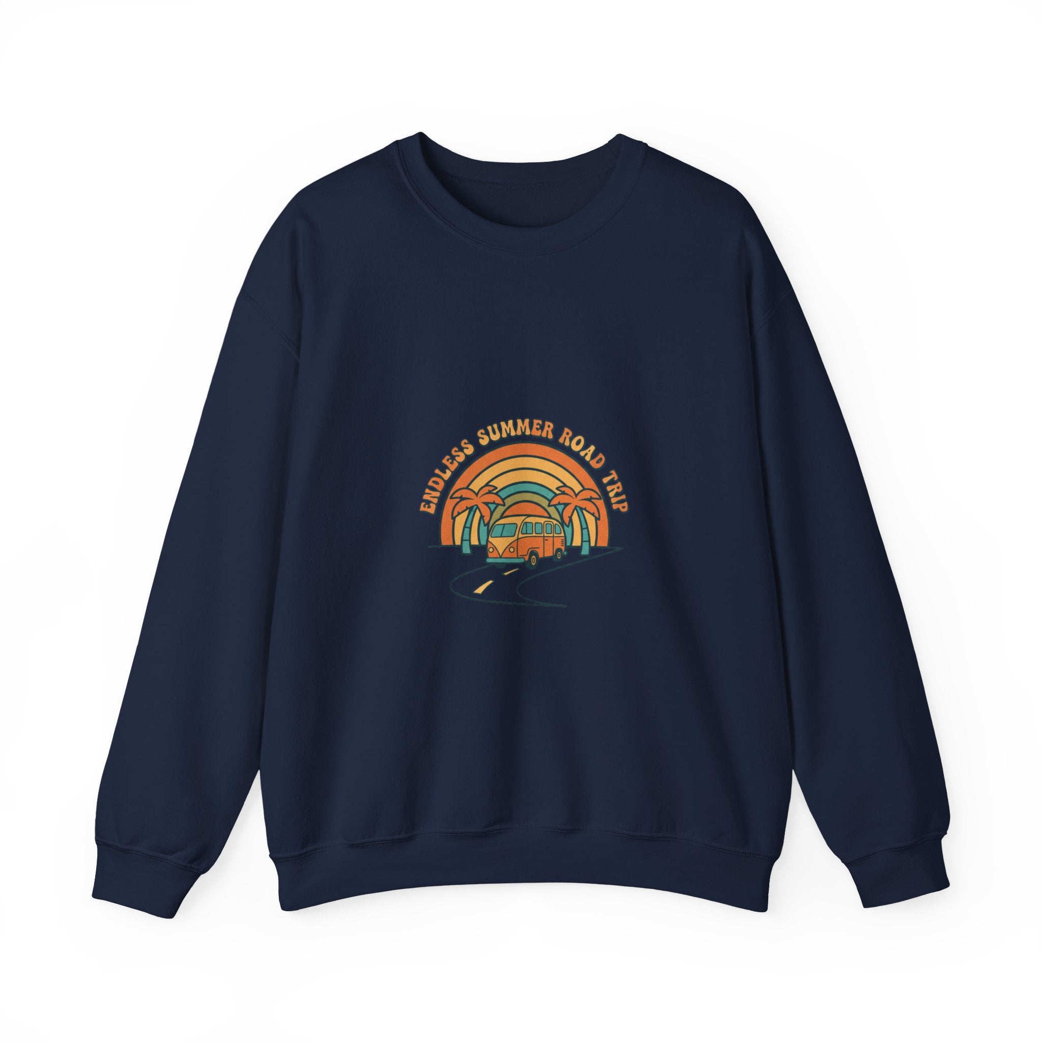 Vintage 70s Sunset Crewneck Sweatshirt | Retro Surf Palm Golden Hour
