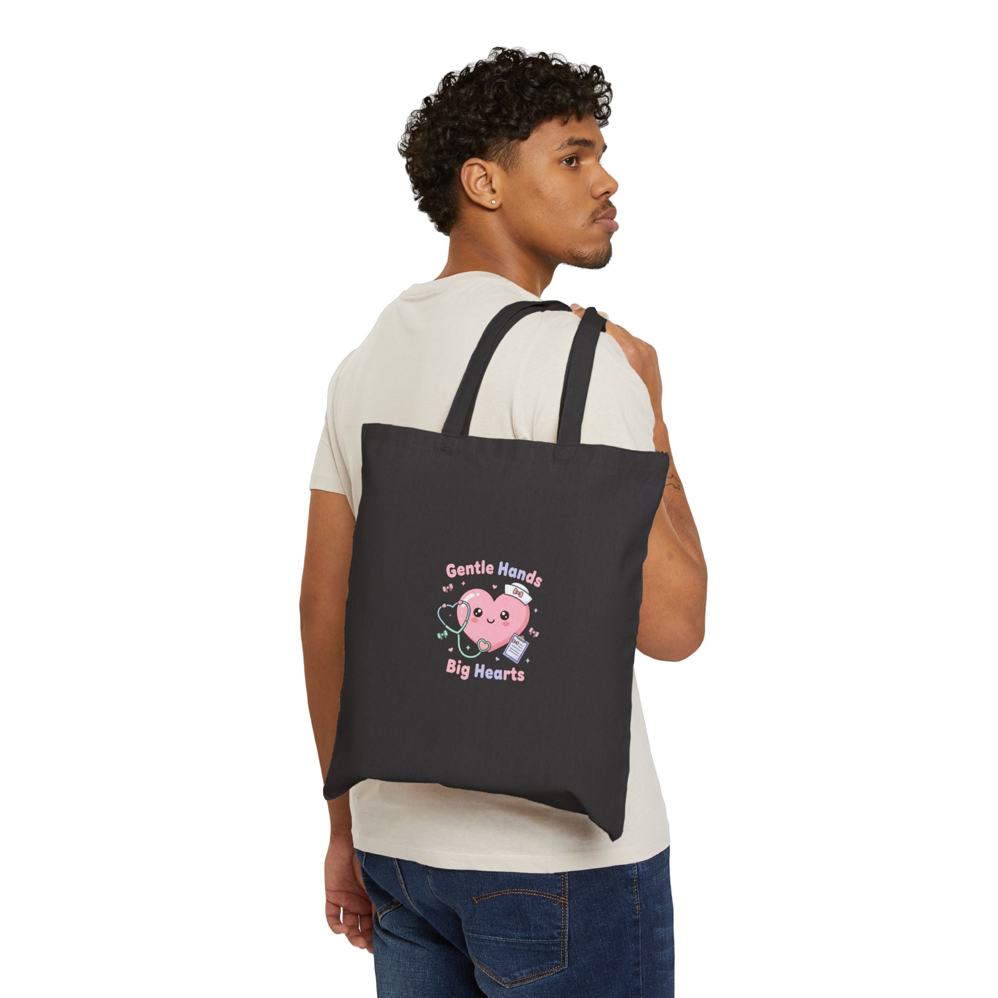Cute Nurse Heart Tote | pastel coquette medical, kawaii nurse graphic