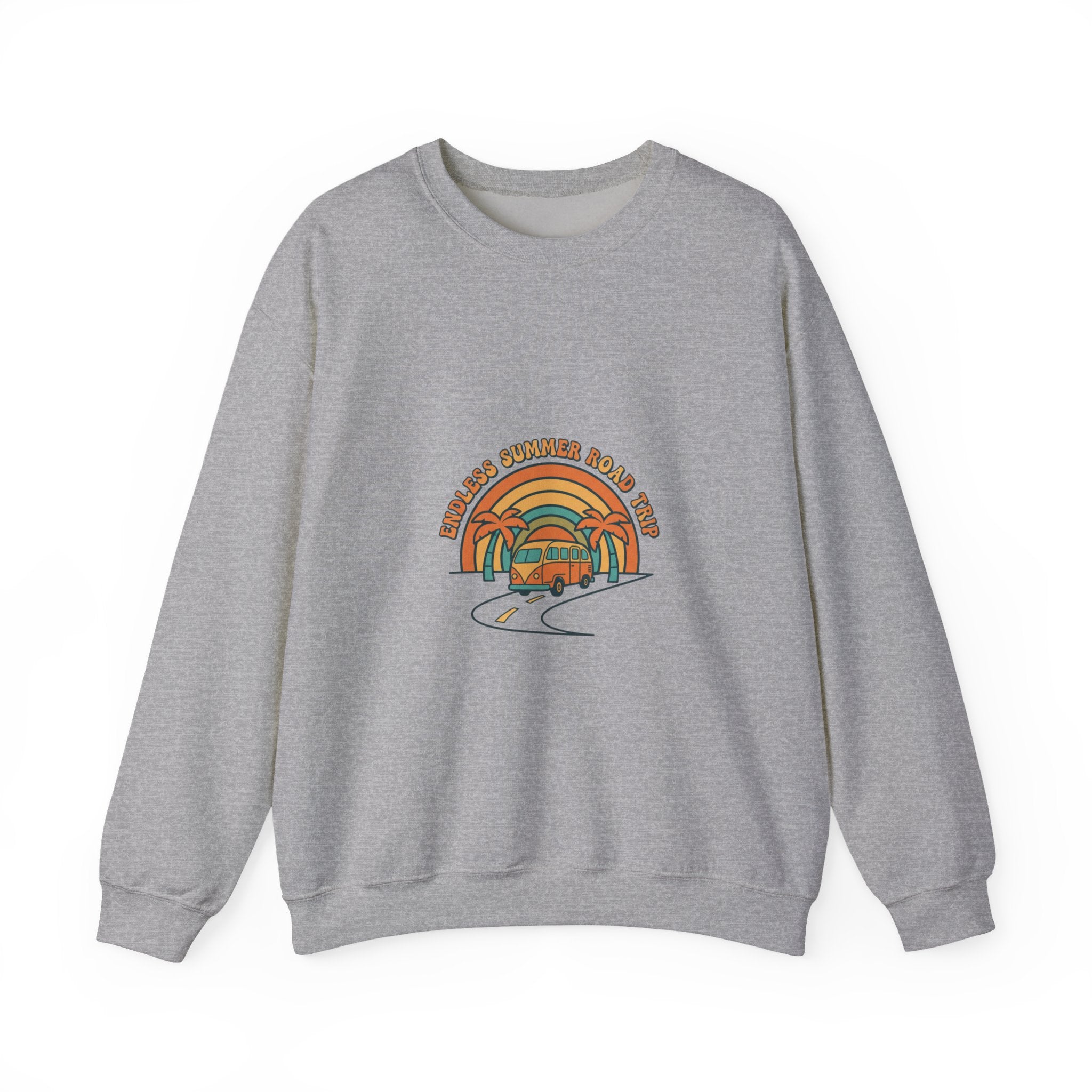 Vintage 70s Sunset Crewneck Sweatshirt | Retro Surf Palm Golden Hour