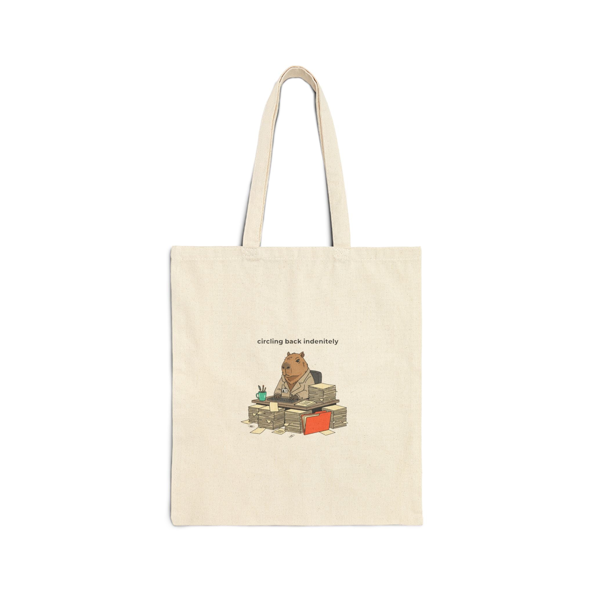 office raccoon illustration Tote | unhinged animal bureaucracy, deadpan office humor