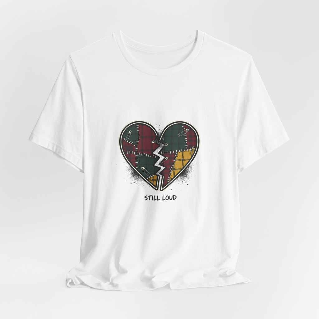 Plaid Patchwork Heart Tee | grunge shirt, punk graphic tee